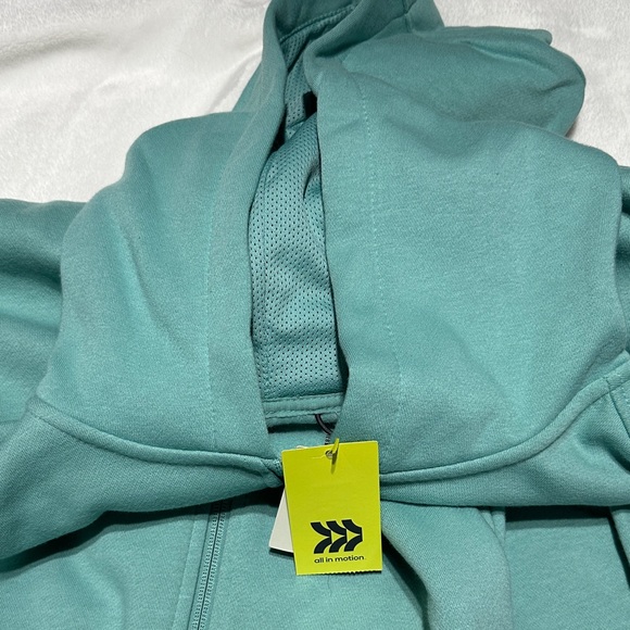 All in Motion Men's Zip Up Sweater in Teal - Picture 3 of 5